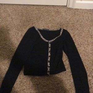 Brandy Melville Cheetah Print Button-Up Sweater